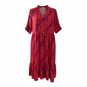 Collection by Czele Dress in Red and Purple